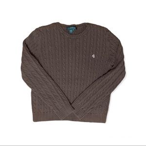 Brown Ralph Lauren Cable-knit Sweater